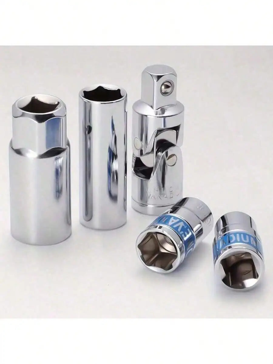 Comprehensive Mechanical Tool Set With Deep And Standard Sockets