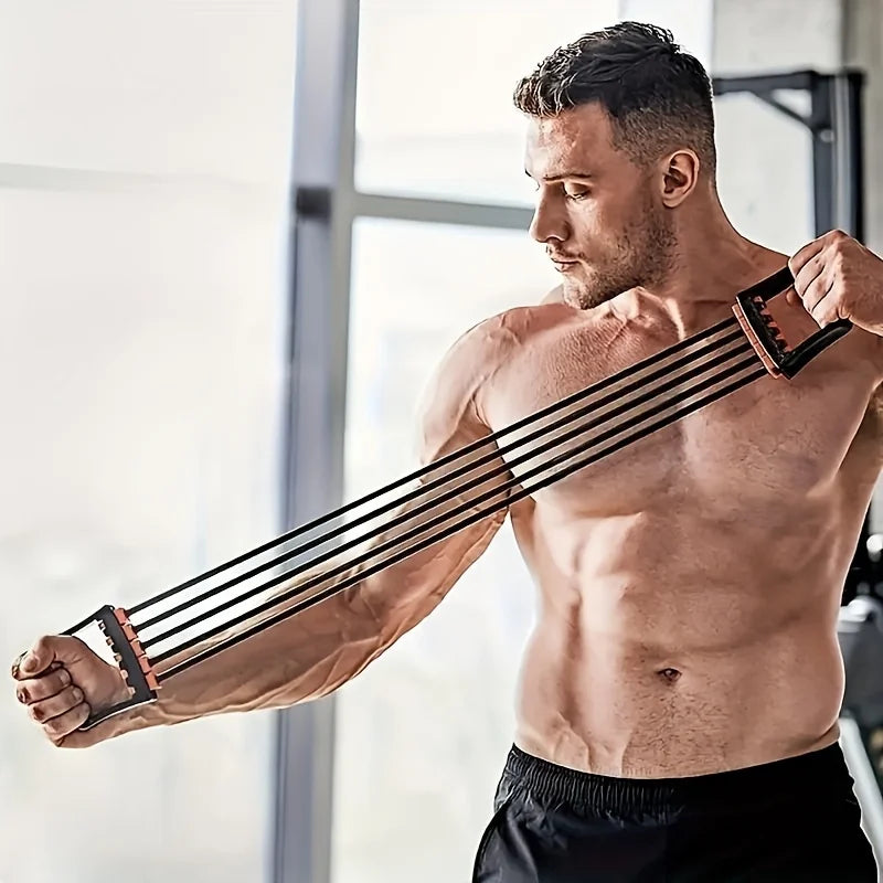 AEHOME Chest Expander With Adjustable Resistance Bands For Upper Body