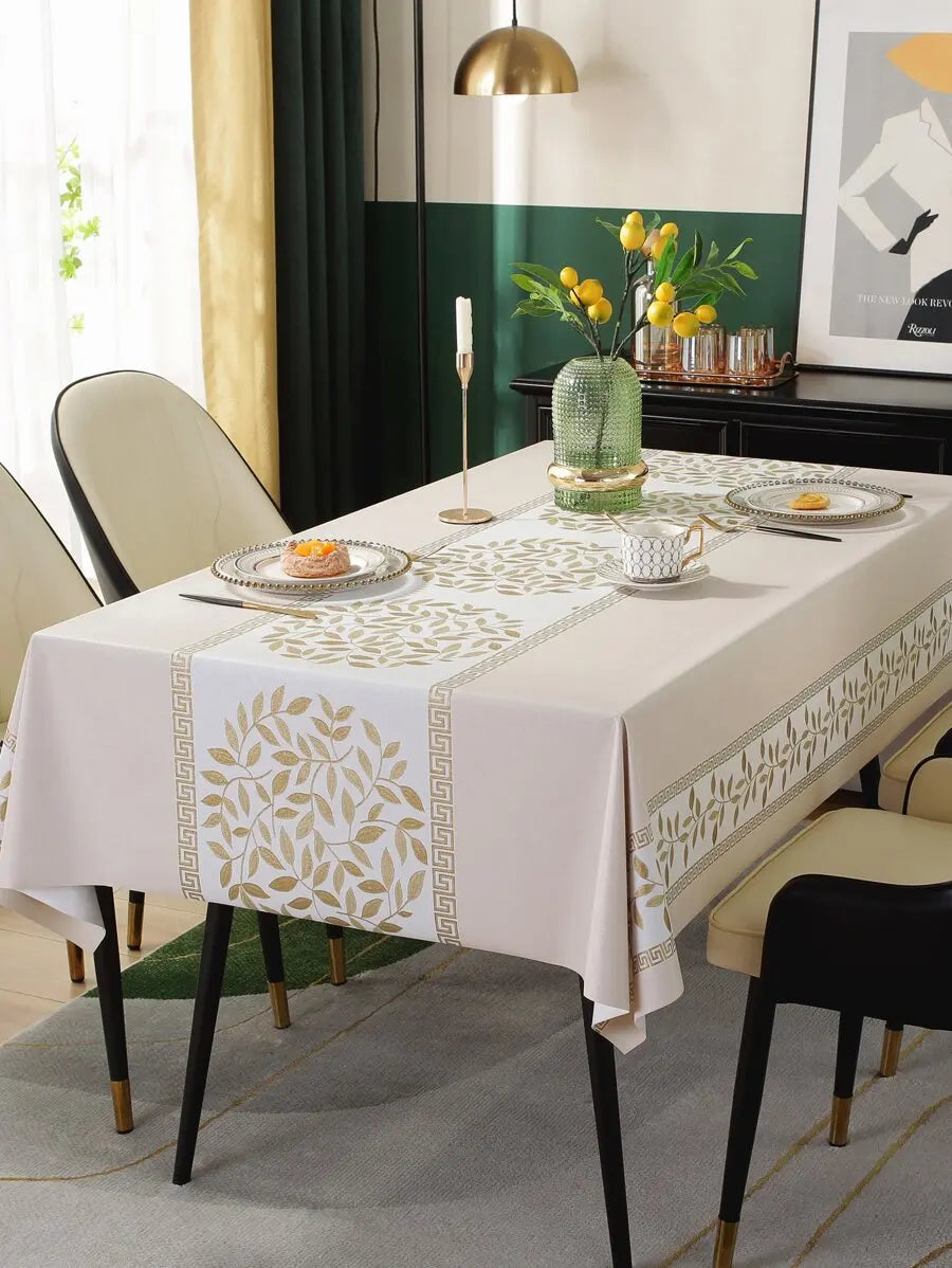 Heat Resistant Waterproof Tablecloth For Dining Room