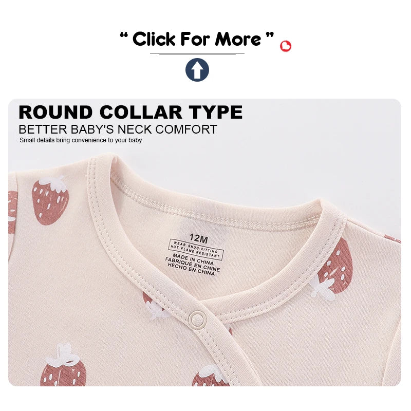 CN Fujian Baby Romper 3 Pack Cotton Long Sleeve Newborn