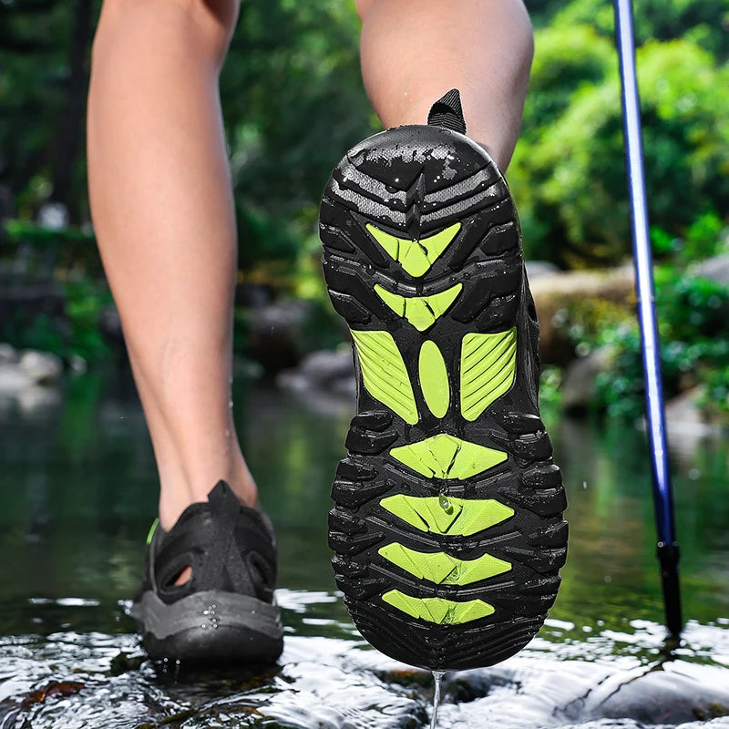 Sxfdneay Men Sandals Beach Shoes Breathable Anti Slip SlipOn