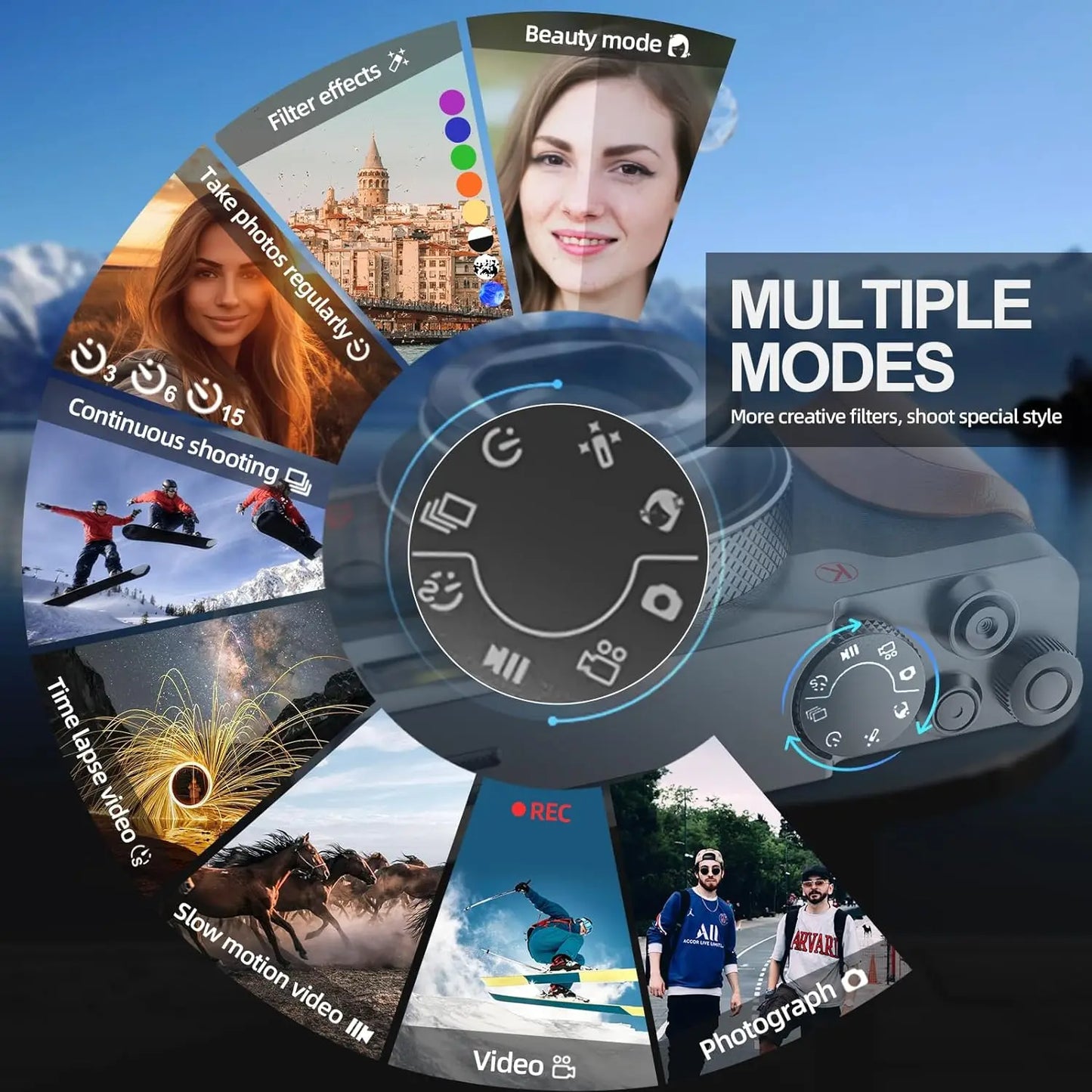 NBD 56MP 4K Autofocus Digital Camera With 32GB Card Bundle