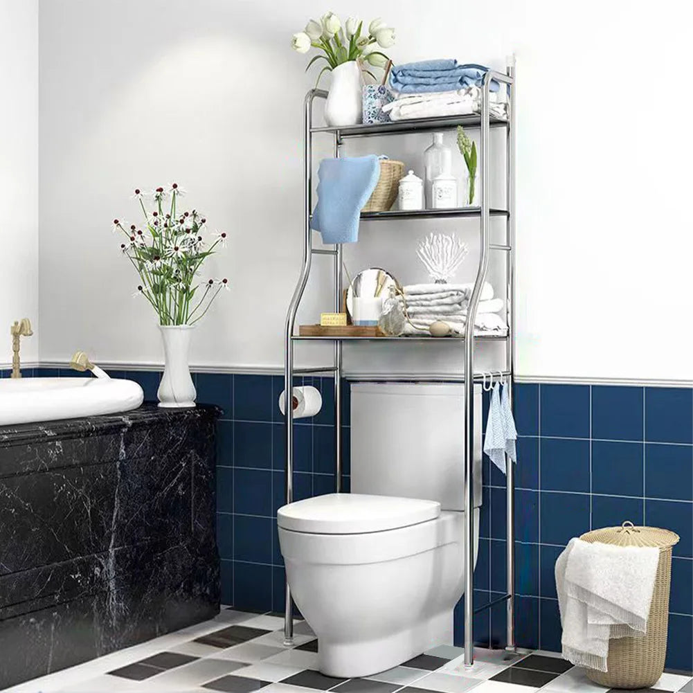 Studyset Over Toilet Storage Shelf 2 Tier Freestanding Metal