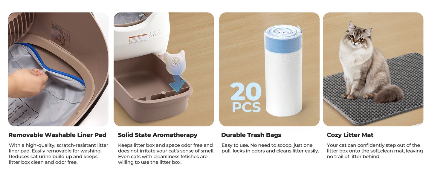 Lunapurr Self Cleaning Litter Box Automatic Cat Litter Box