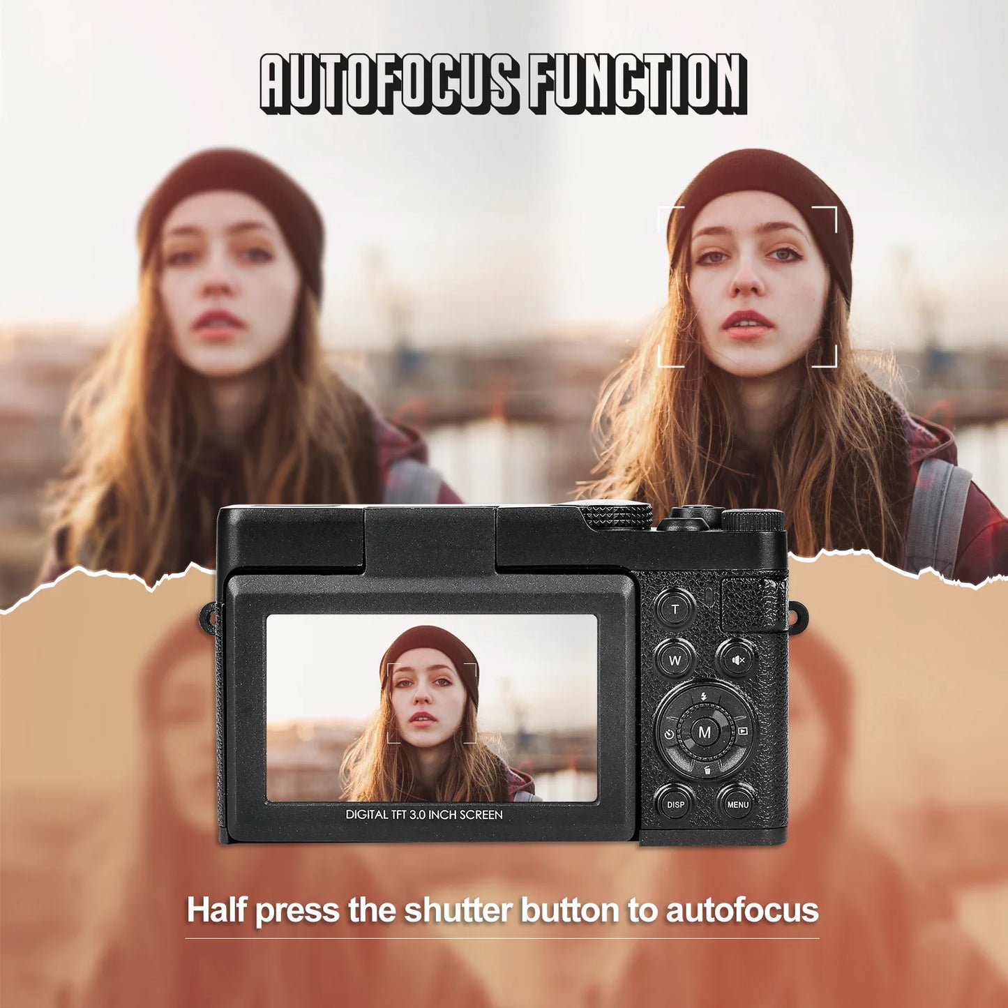 NBD 56MP 4K Autofocus Digital Camera With 32GB Card Bundle