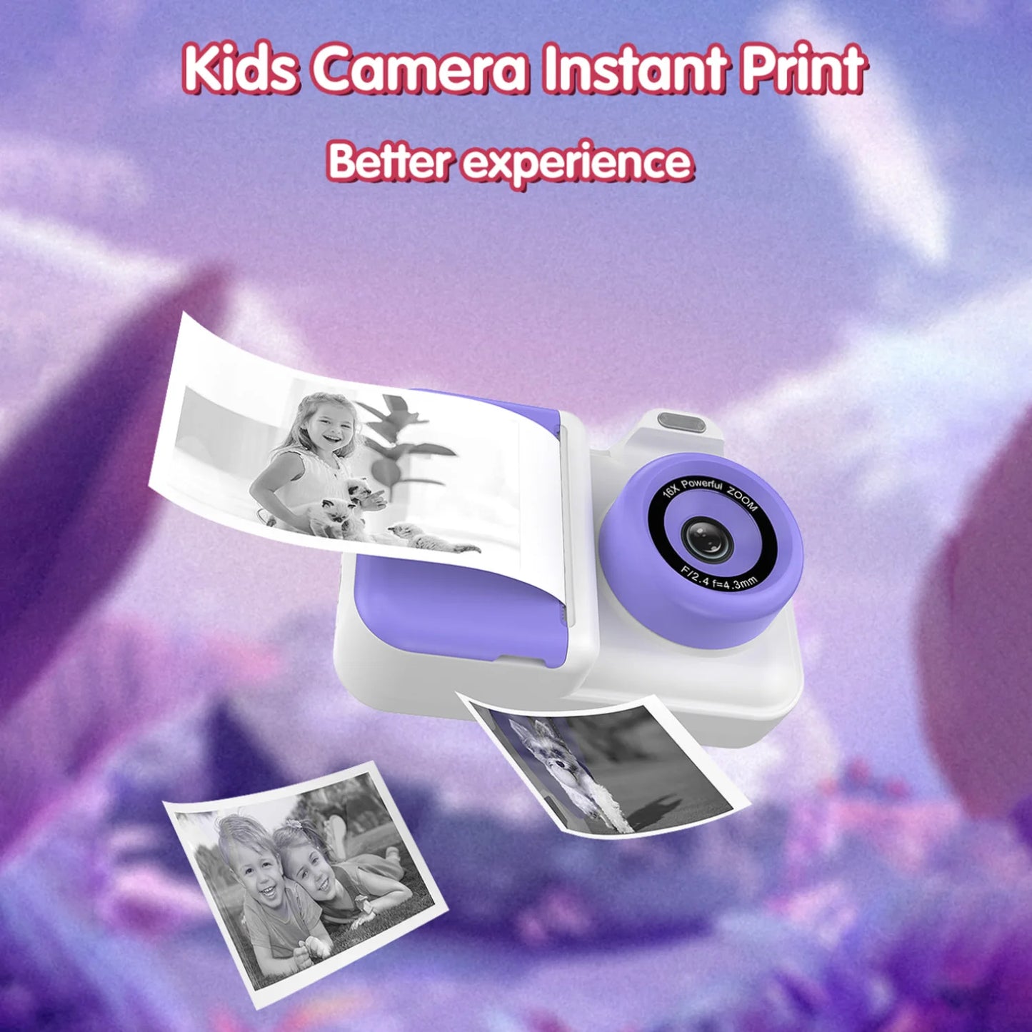 Misirun Kids Instant Print Camera Mini Digital Photo Camera