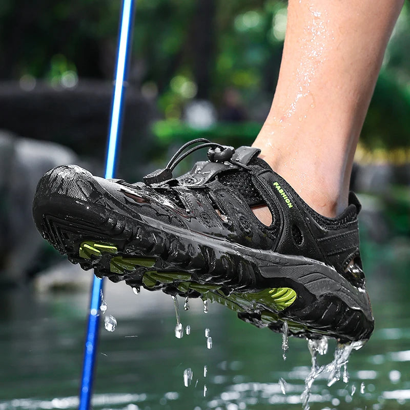Sxfdneay Men Sandals Beach Shoes Breathable Anti Slip SlipOn