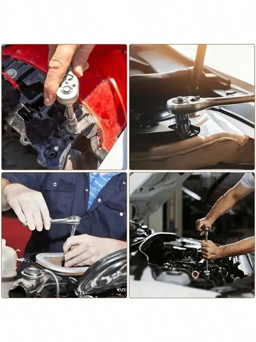 Comprehensive Mechanical Tool Set With Deep And Standard Sockets