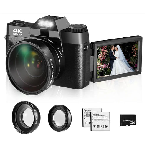 Focal Length 4K Camera For YouTube Vlogging With WiFi