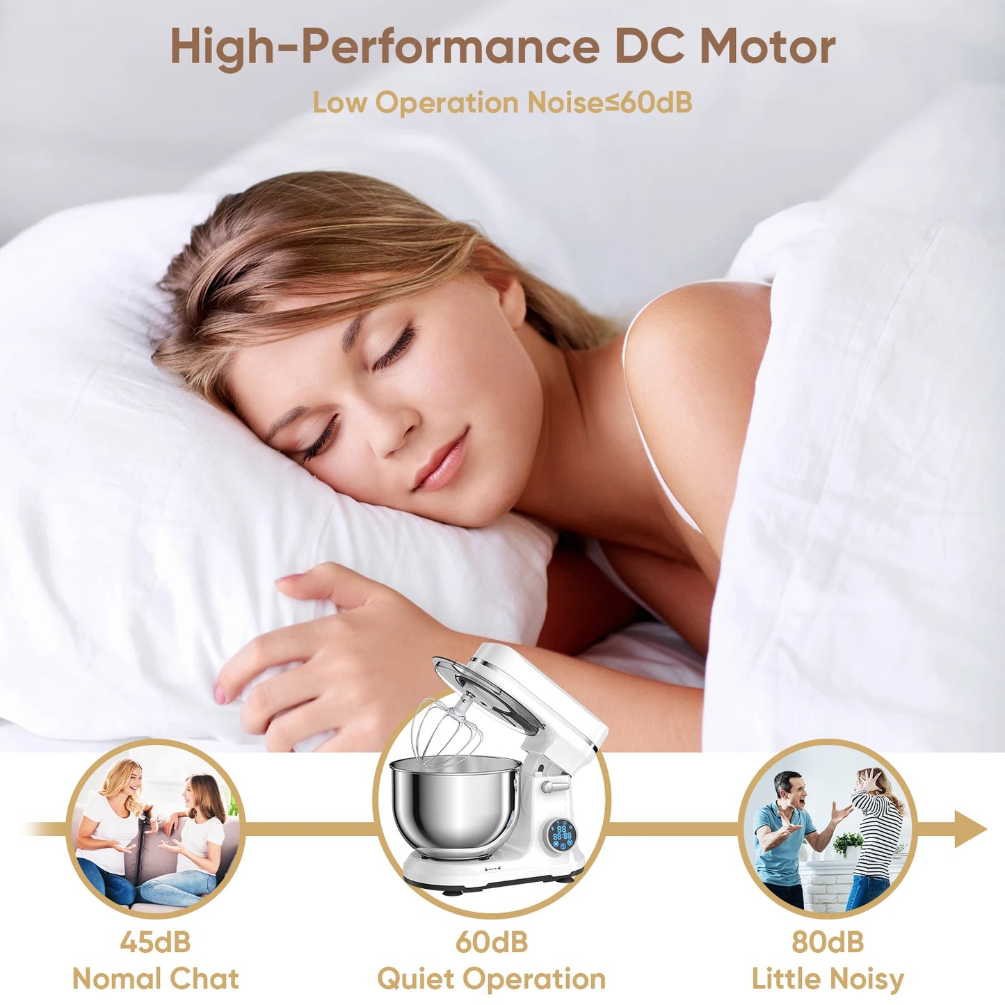 Biolomix Kitchen Stand Mixer 1200W 11 Speed Digital OLED