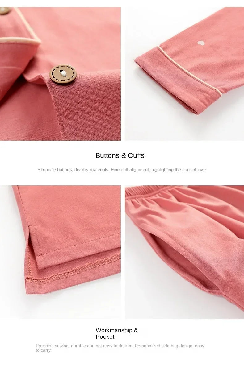 Guangdong Women Cotton Pajamas Set Button Down Nightwear