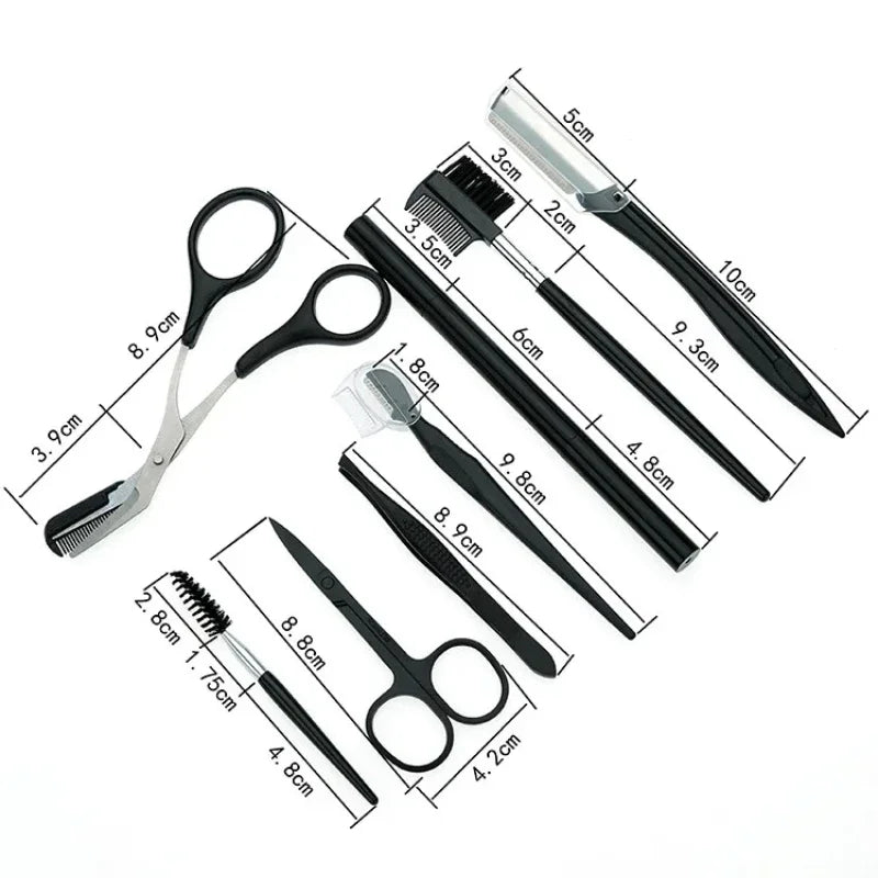 Hign Concerned Chemical Eyebrow Trimming Tool Set With Comb