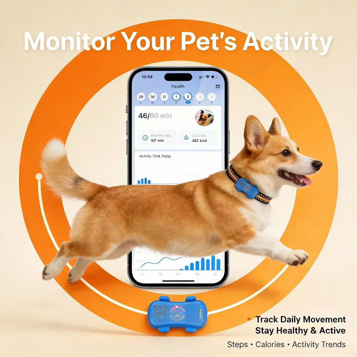 GPS Pet Tracker for Dogs and Cats Waterproof