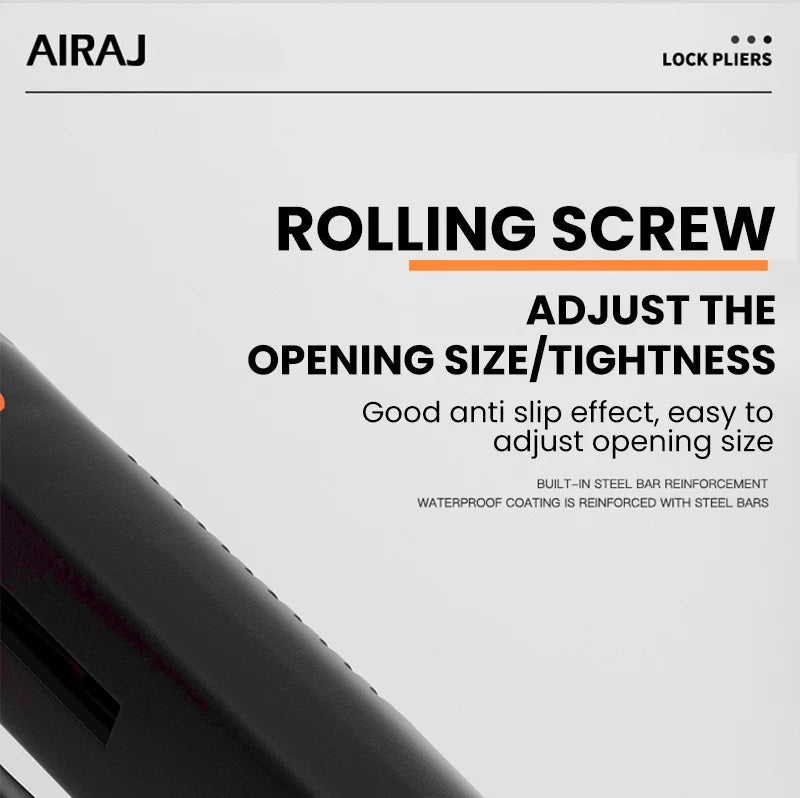 AIRAJ 5 Piece Locking Pliers Set Quick Release Curved Mouth