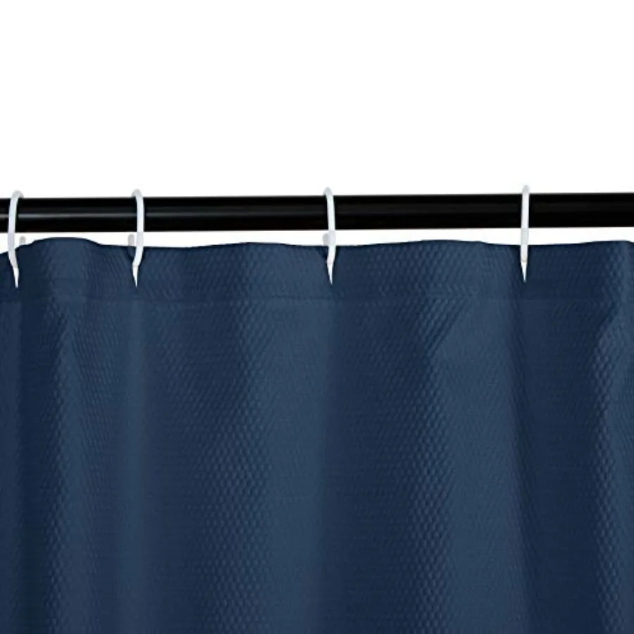 Waffle Weave Polyester Shower Curtain For Bathroom