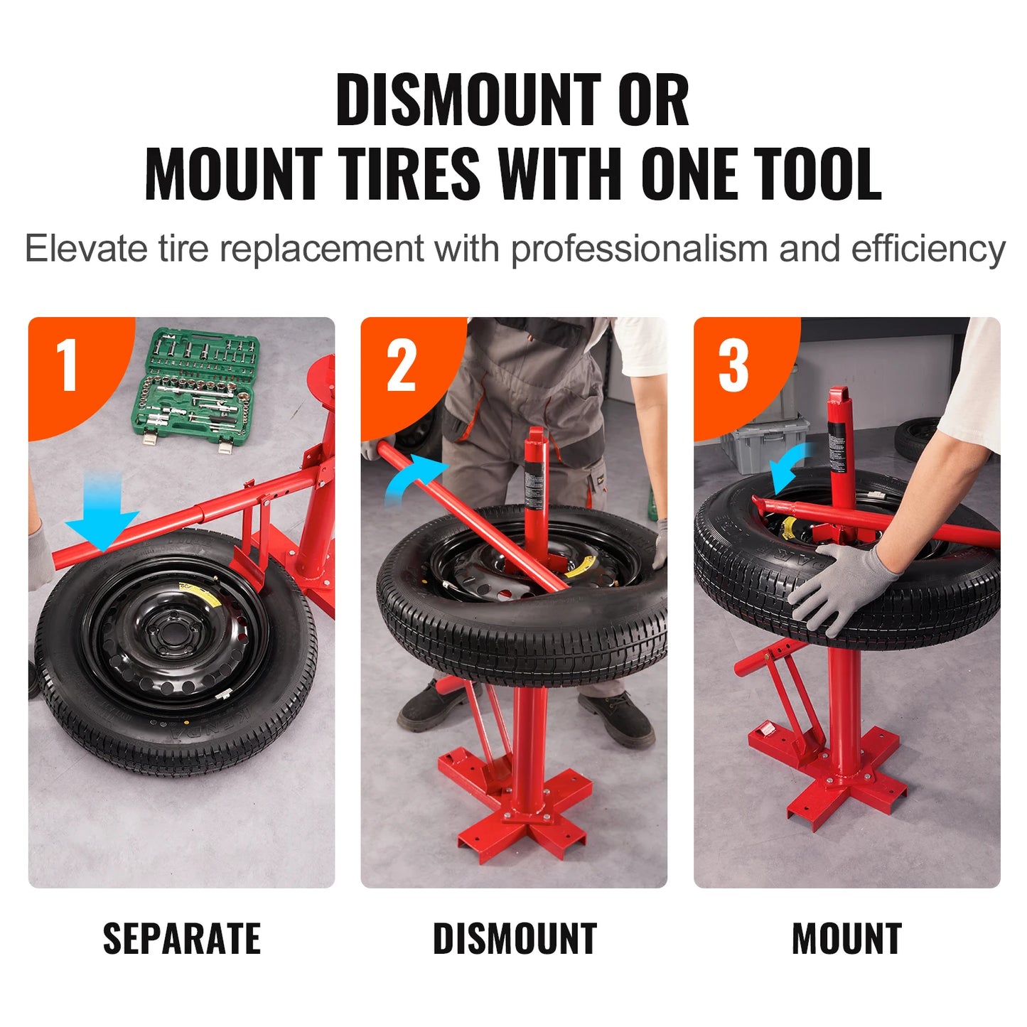 SucceBuy Portable Manual Tire Changer Bead Breaker Tool for Garage