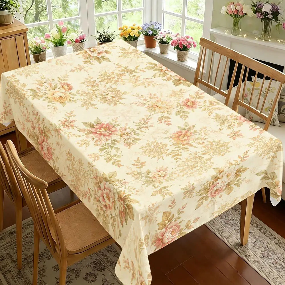 Vesperi Botanical Floral Tablecloth For Home Dining Decor