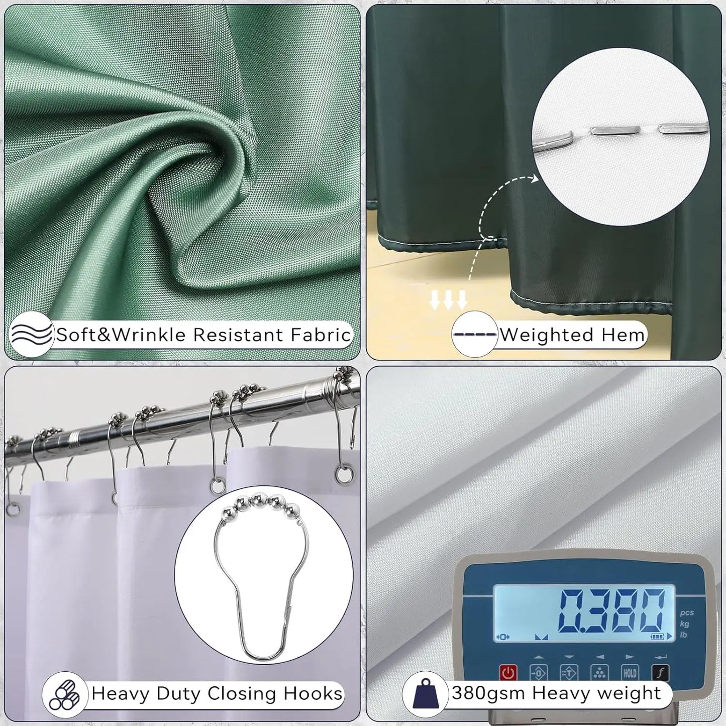 24-Piece Bathroom Set With Shower Curtain And Toilet Brush