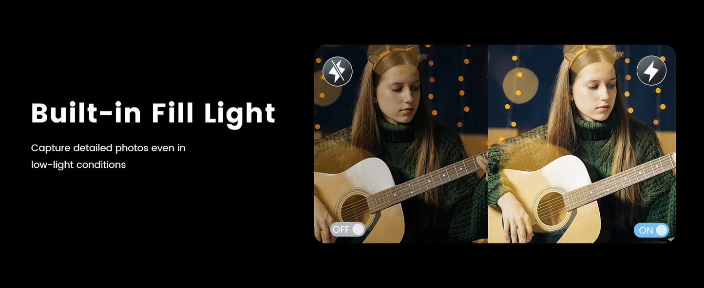 Gavonde 4K WiFi Webcam Camcorder With 64MP Flip Screen