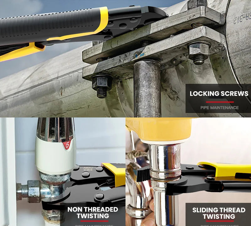 AIRAJ 5 Piece Locking Pliers Set Quick Release Curved Mouth