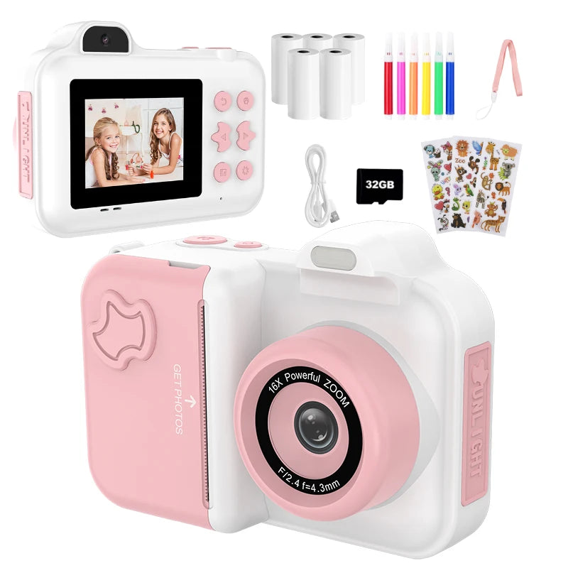 Misirun Kids Instant Print Camera Mini Digital Photo Camera