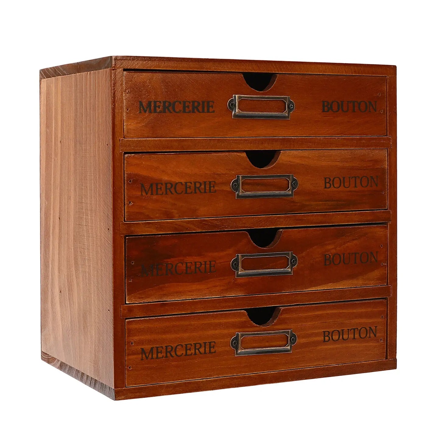 Wooden 4 Tier Desktop Organizer With 16 Drawers For Home Office