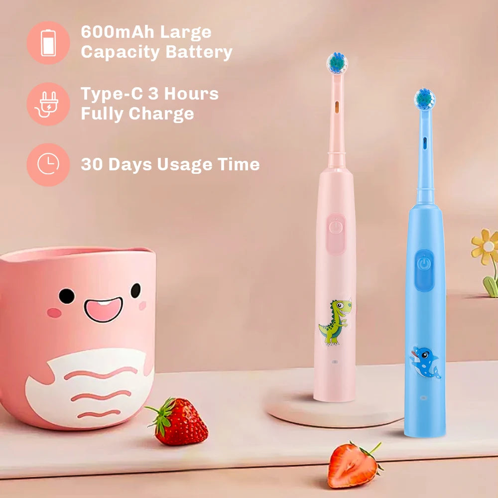 AFDEAL Electric Toothbrush Rotating Rechargeable With 4 Heads And 5 Modes