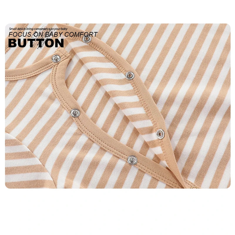 Newborn Baby Cotton Long Sleeve Romper Set Unisex 3 Pack