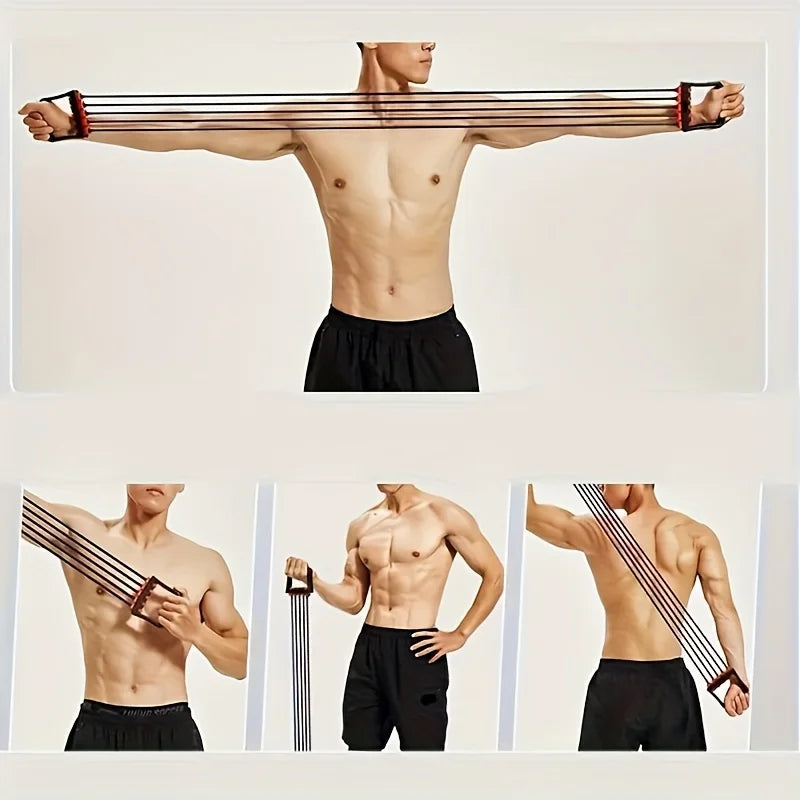AEHOME Chest Expander With Adjustable Resistance Bands For Upper Body