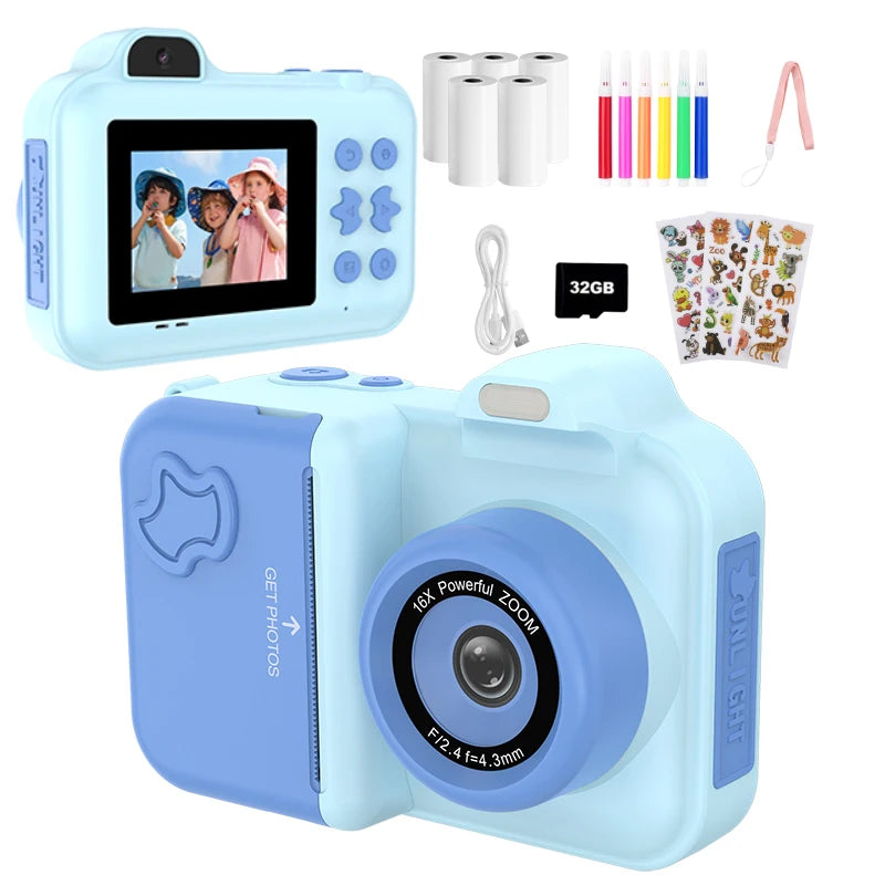 Misirun Kids Instant Print Camera Mini Digital Photo Camera
