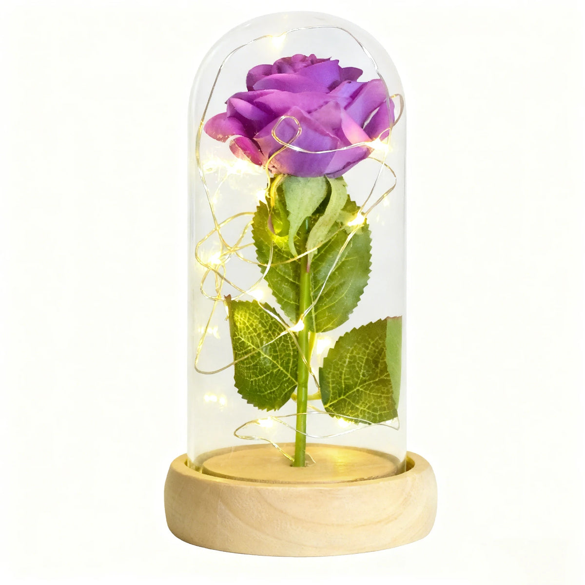 Ainyrose Beauty And The Beast Eternal Rose Glass Dome Decor