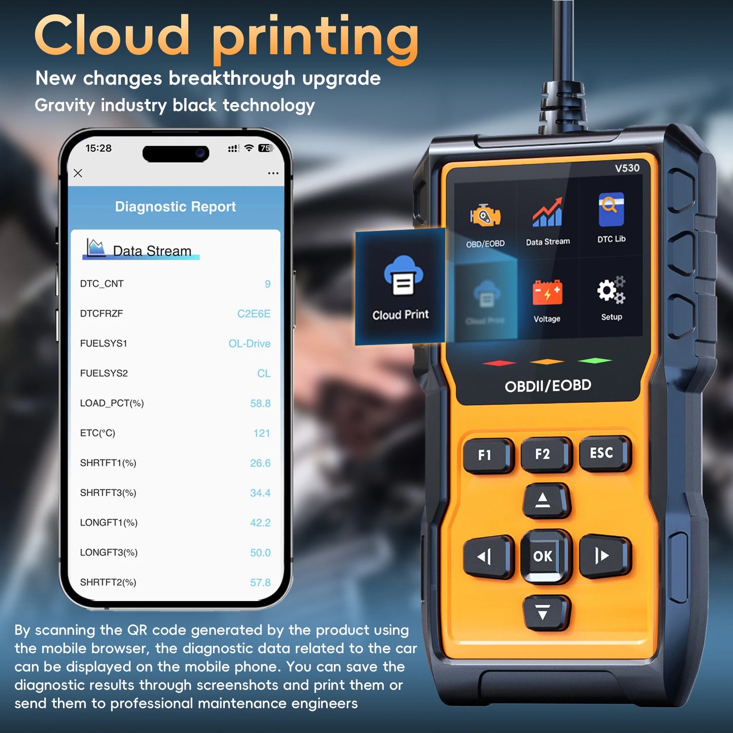 Hign-concerned OBD2 Scanner Diagnostic Tool Check Engine Codes Mode 6 8 Car Diagnostic Scan With Reset