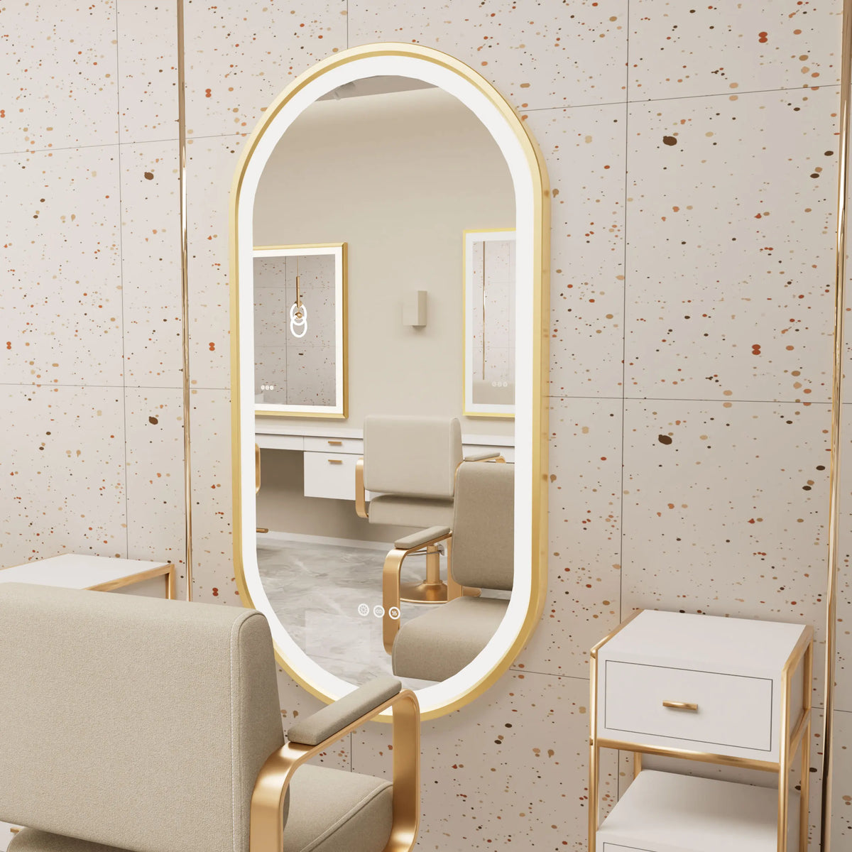 Wisfor Dimmable Led Oval Vanity Mirror Wall Mount Anti Fog
