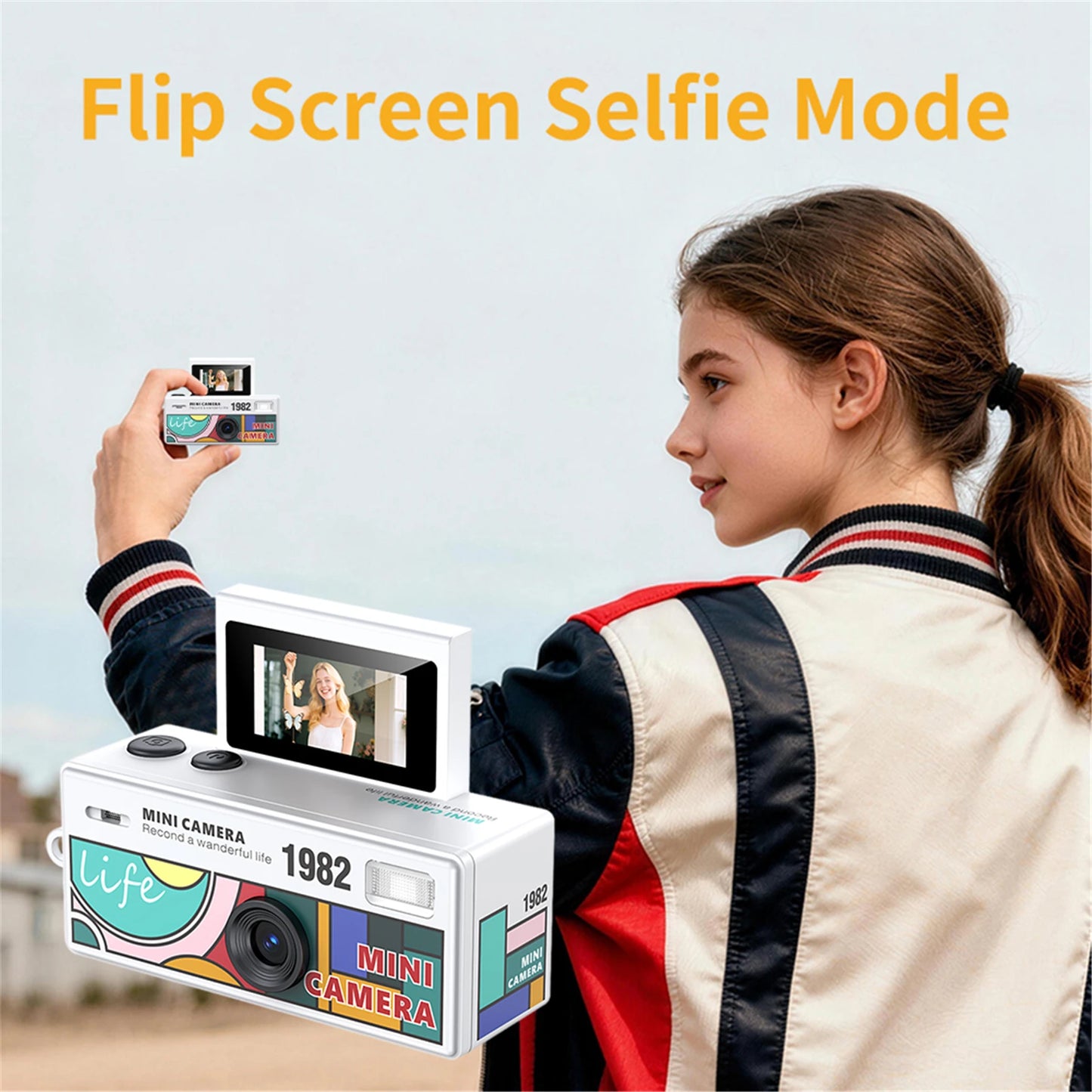Shunmaii Retro Small Video Recorder Camcorder 1080P For Travel Vlog