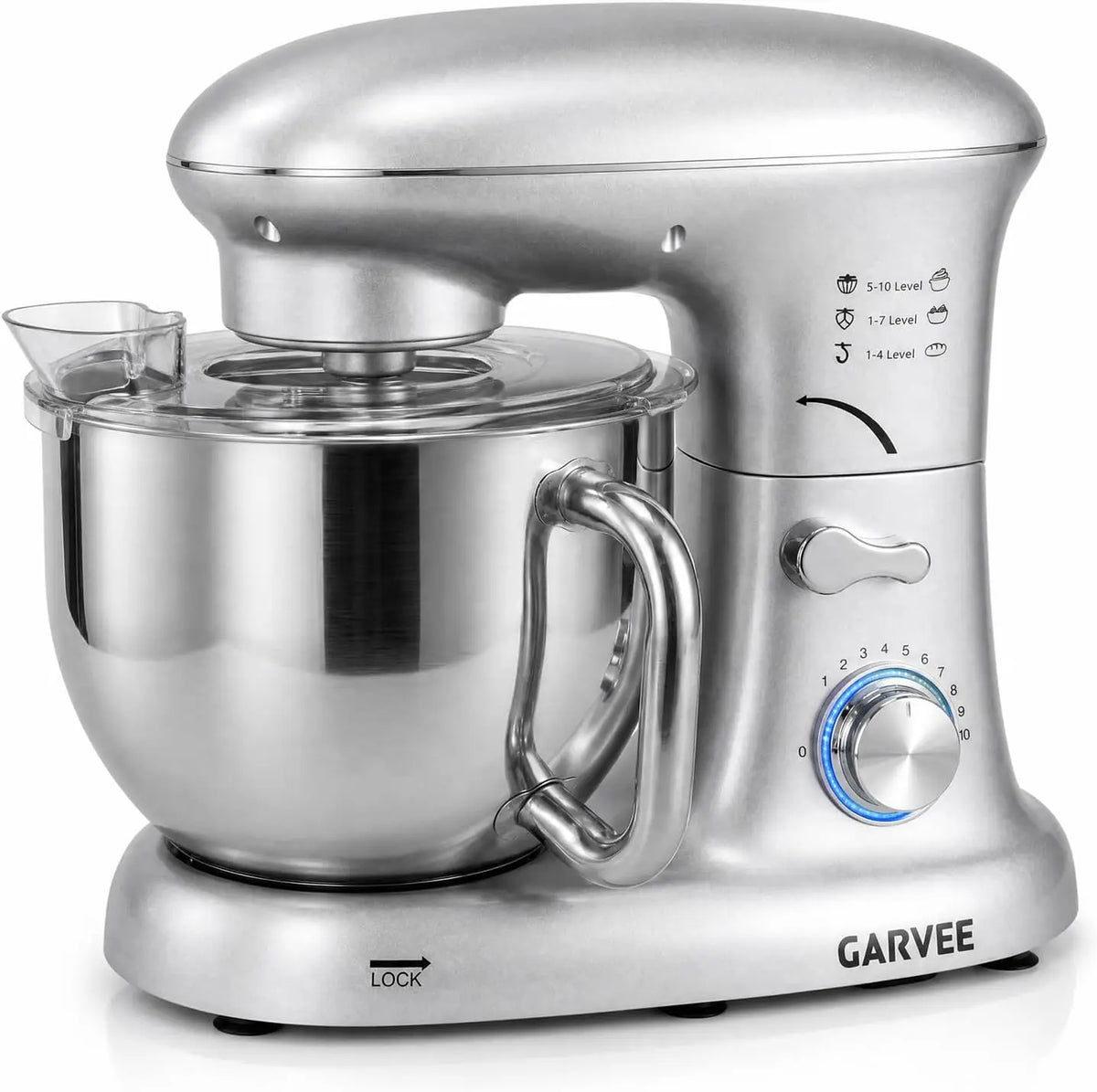 Tacleekii 500W Tilt Head Stand Mixer with Stainless Steel Bowl