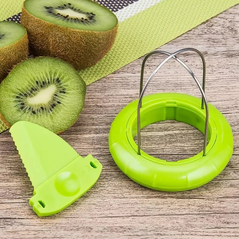 Stainless Steel Kiwi Cutter Peeler Slicer for Fast Fruit Prep