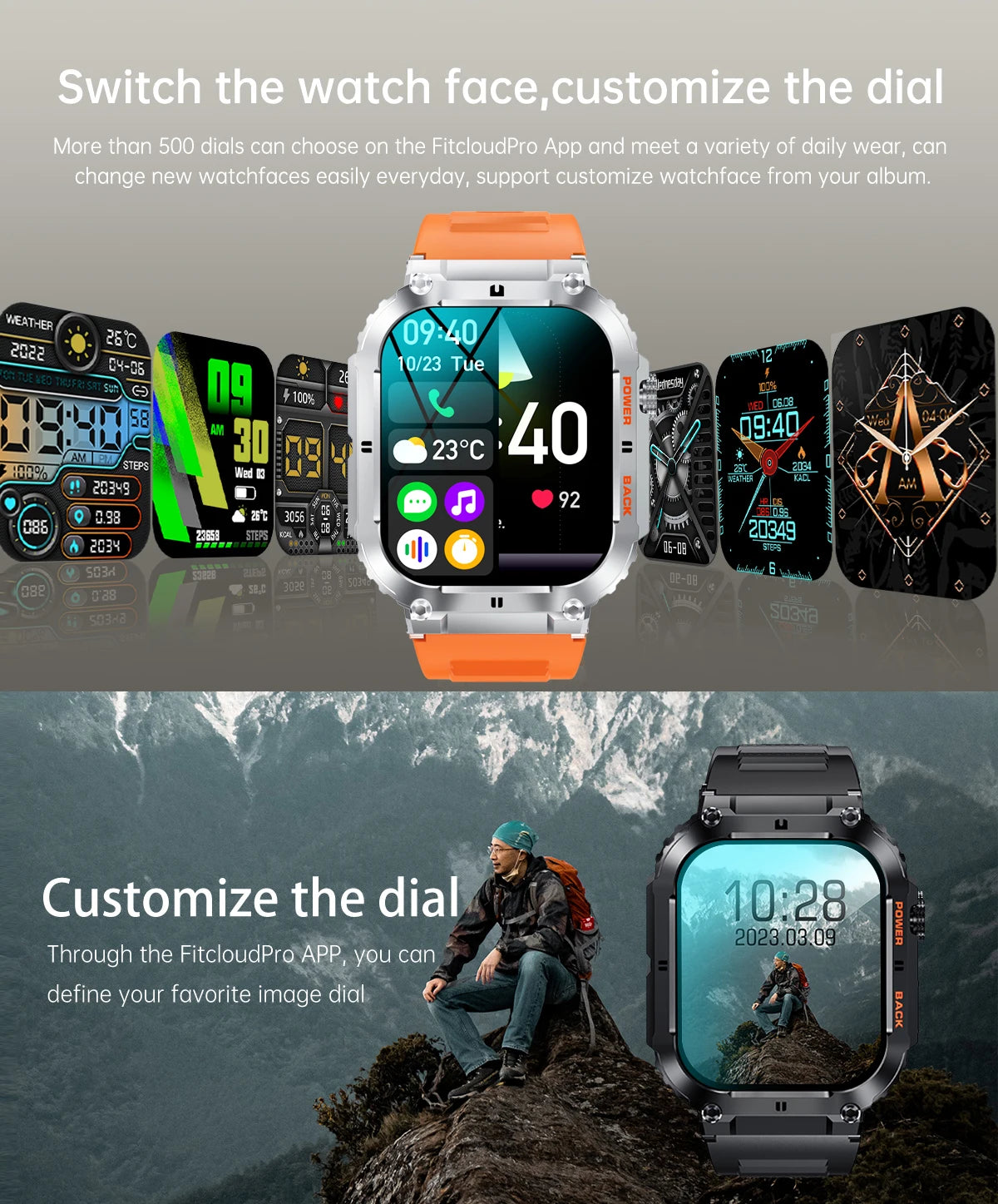 LIGE Outdoor Fitness Smartwatch For Men Blood Oxygen