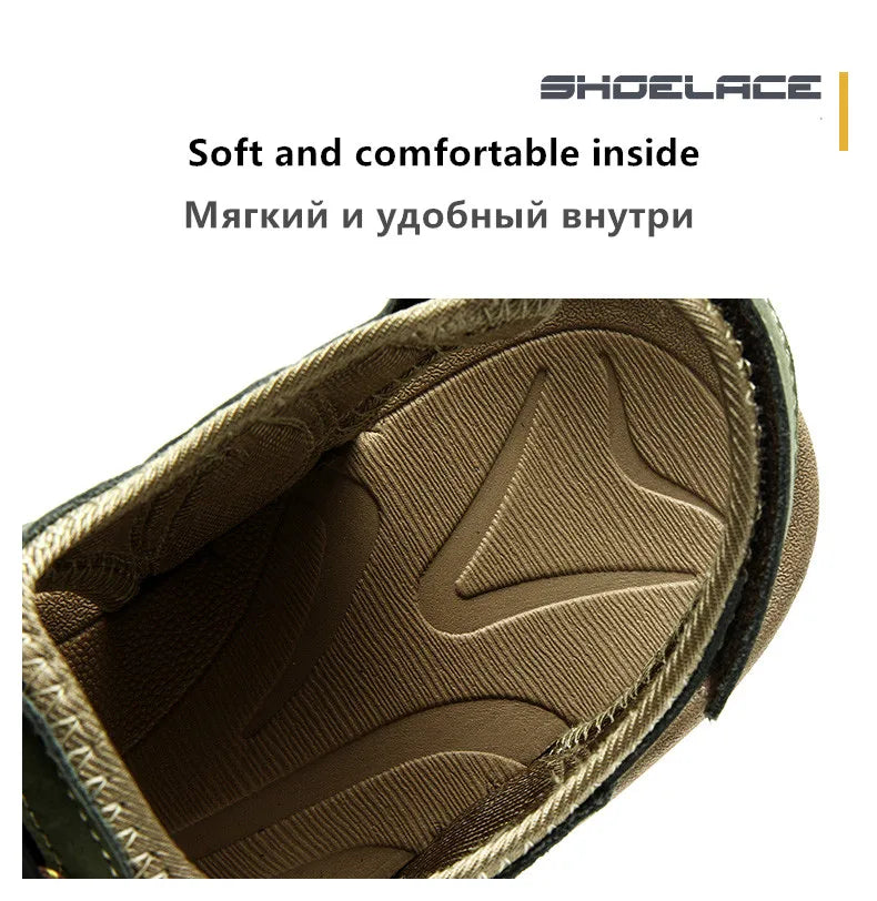MIXIDELAI Men Sandals Genuine Leather Outdoor Rome Design