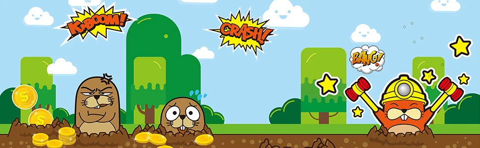 VATOS Mini Coin Operated Arcade Game Bank With 2 Hammers