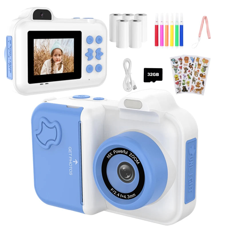 Misirun Kids Instant Print Camera Mini Digital Photo Camera