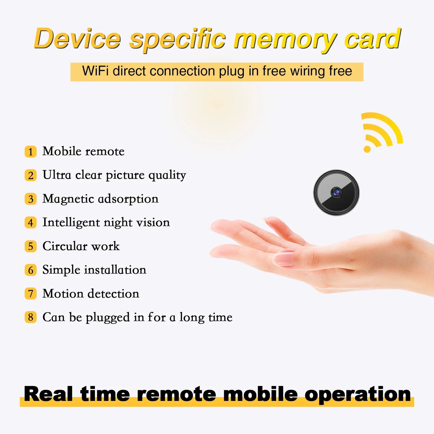 R27 Wireless HD Sports Mini Camera Handheld Recorder For Home Outdoor