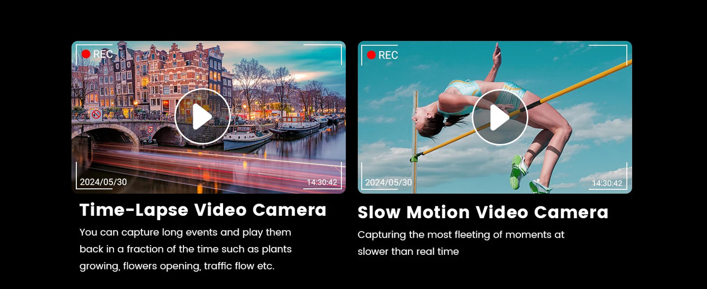 Gavonde 4K WiFi Webcam Camcorder With 64MP Flip Screen