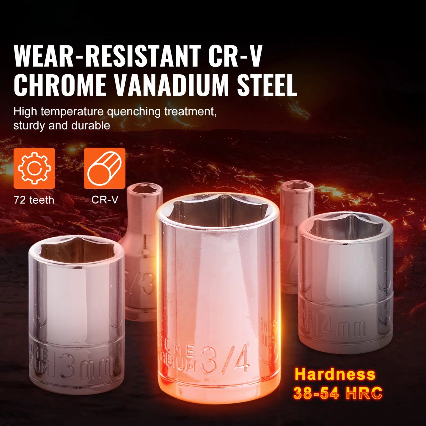 SucceBuy Comprehensive Mechanics Set With Deep And Standard Sockets SAEAndMetric