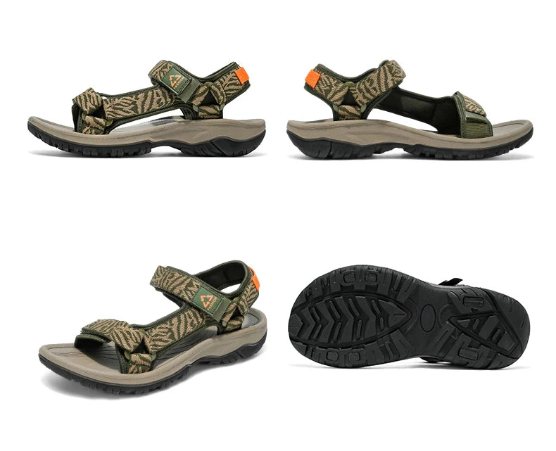 NBGAGA Men Lightweight Hiking Sandals Open Toe Beach Travel Shoes