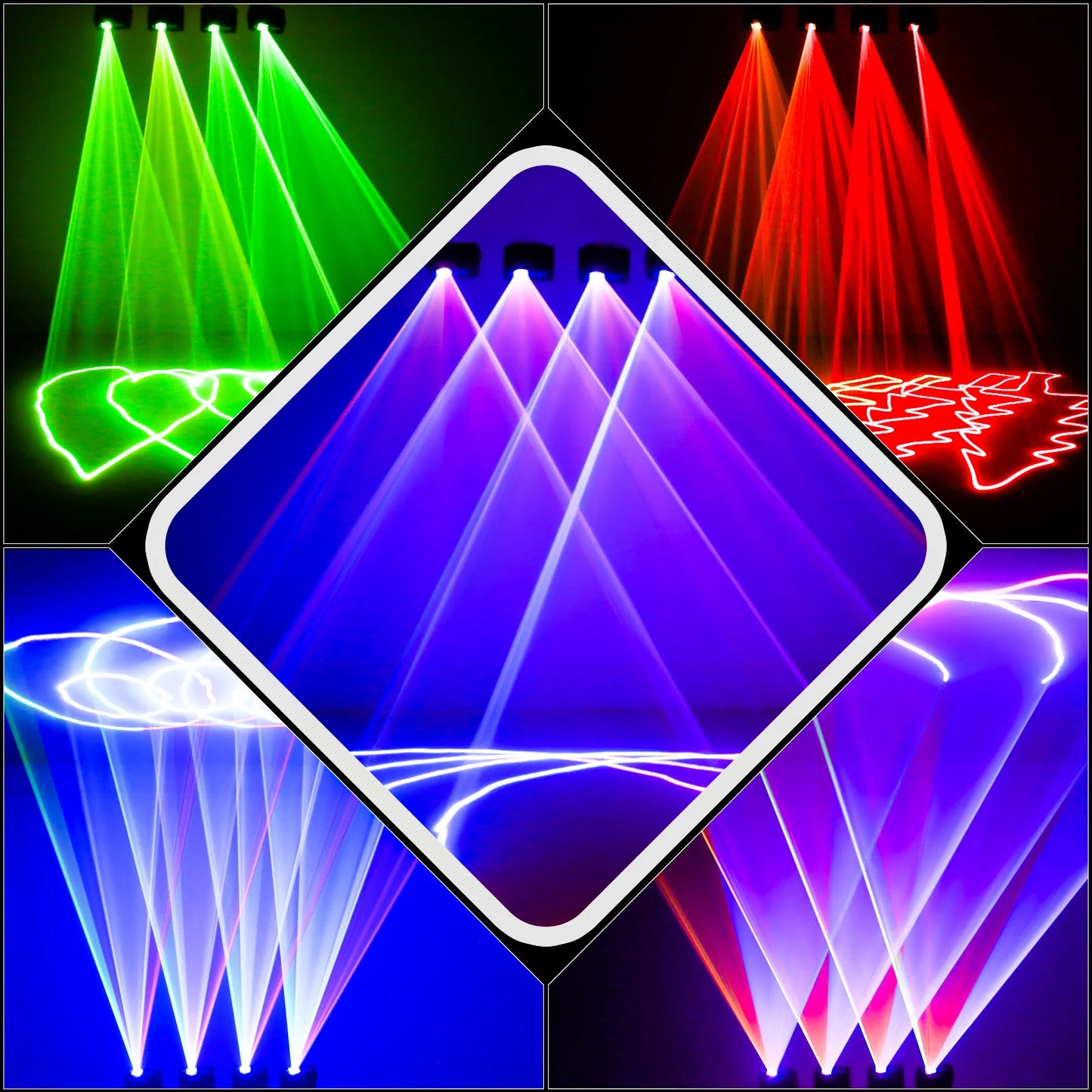 Datewink LED Stage Lights RGB Scanner Beam Projector Stage Lighting Effect DJ Disco Light DMX512 For Wedding Birthday Party Show