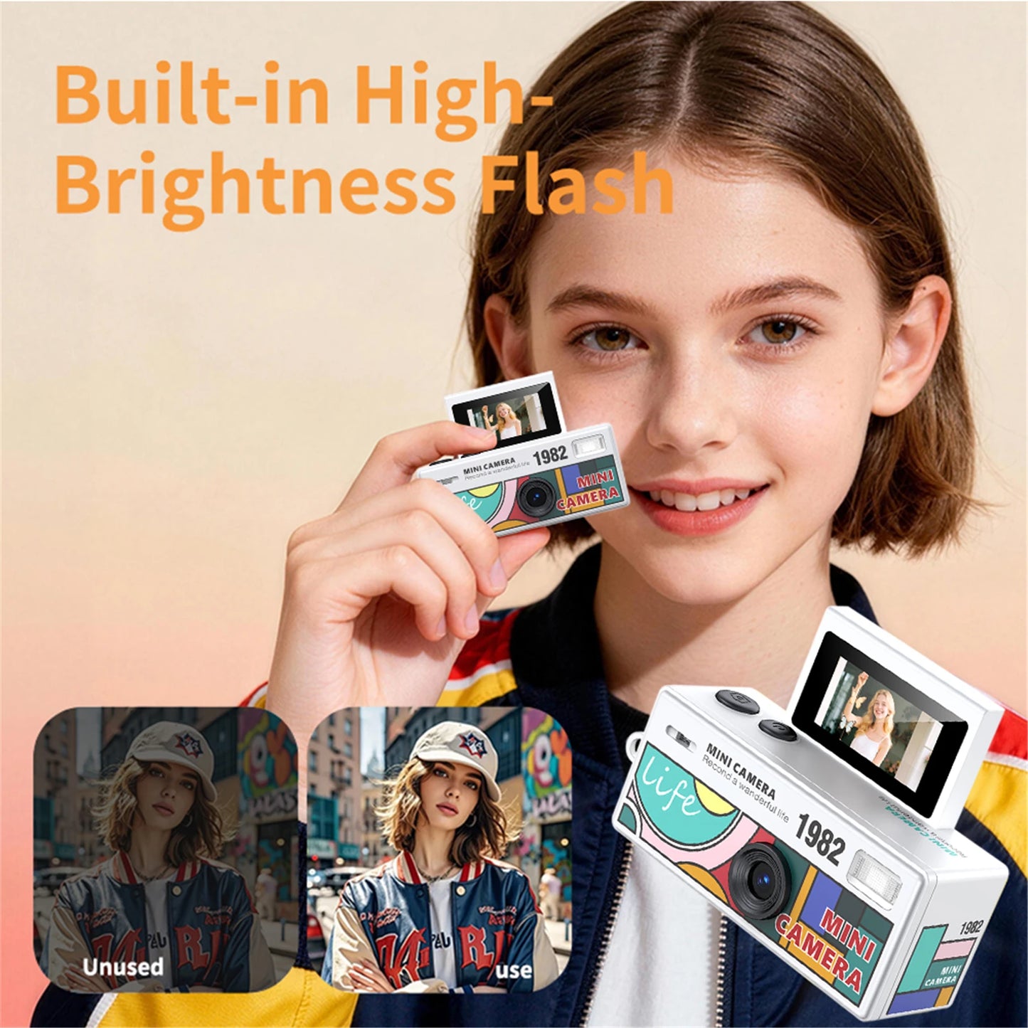 Shunmaii Retro Small Video Recorder Camcorder 1080P For Travel Vlog