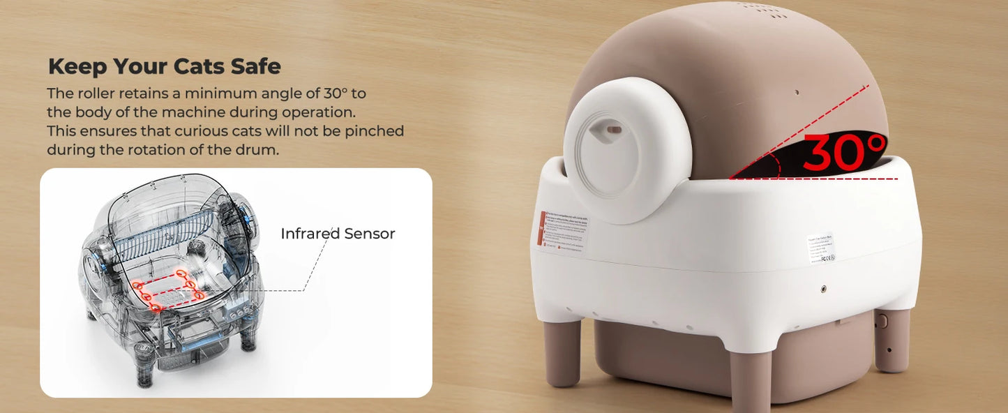 Lunapurr Self Cleaning Litter Box Automatic Cat Litter Box