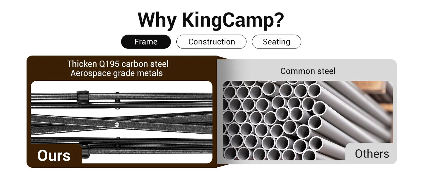 KingCamp Premium Upholstered Butterfly Camping Chair Portable Foldable For Travel