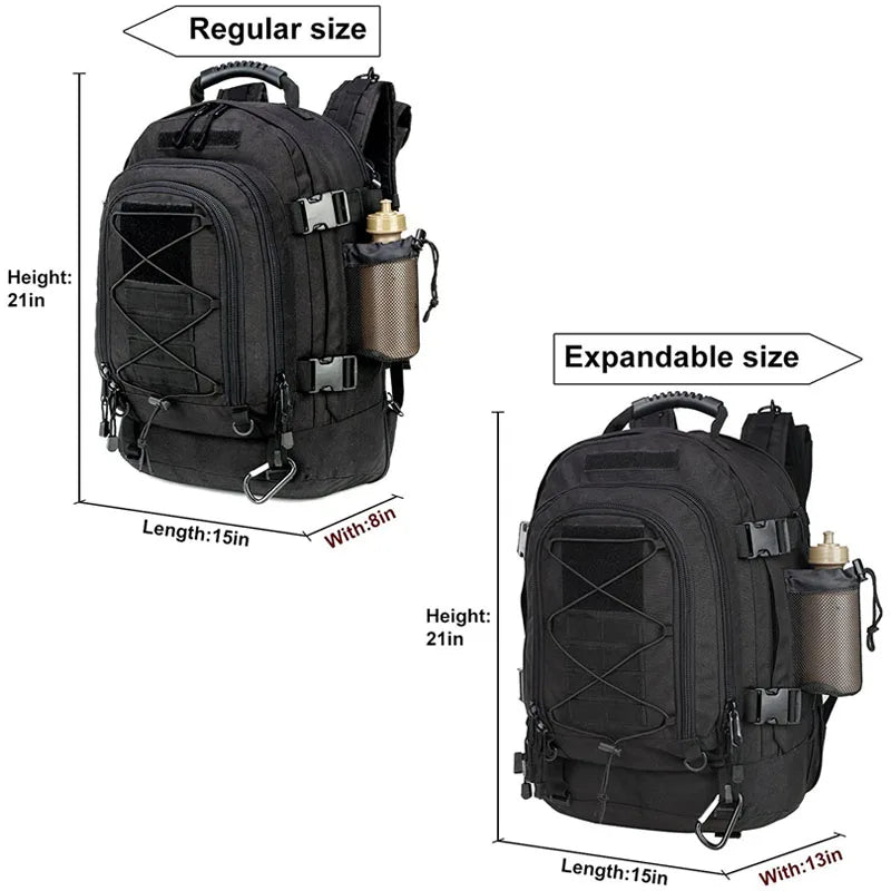 LQARMY 65L Military Tactical MOLLE Backpack Rucksack Outdoors