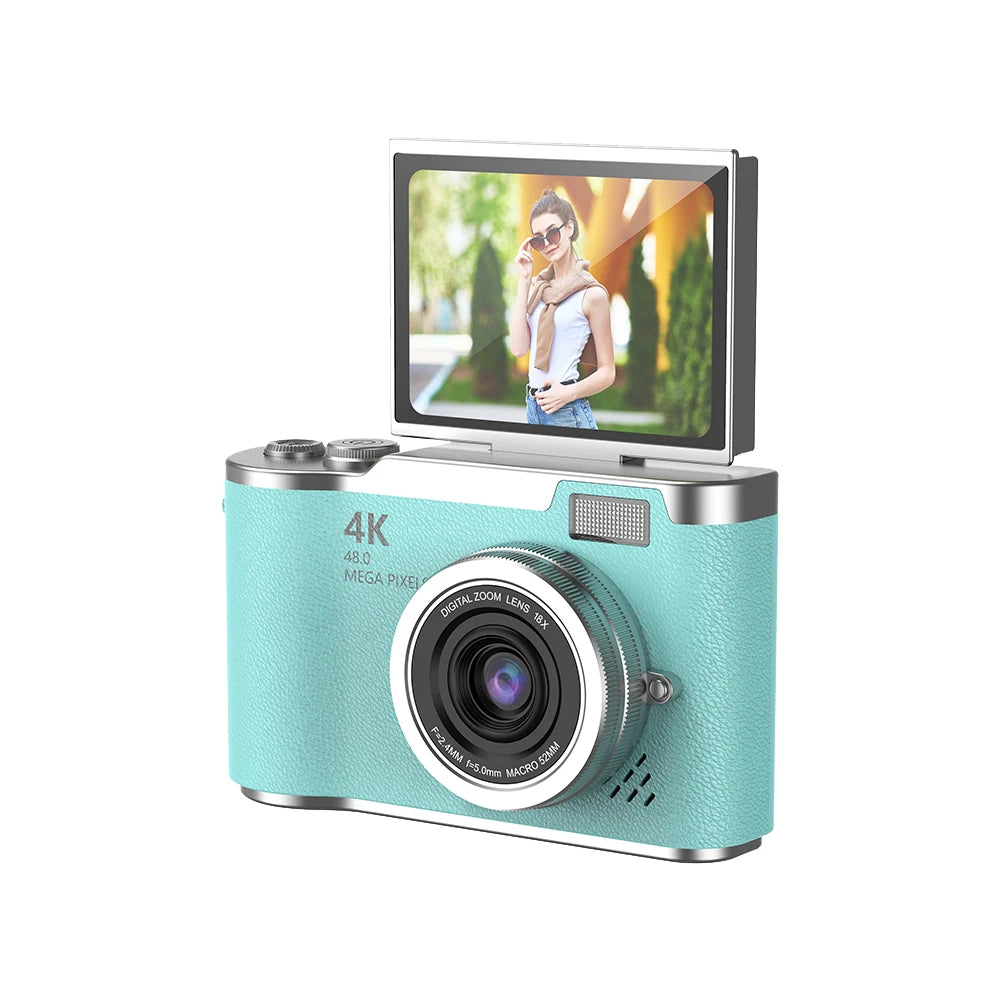 TAKEZERO 4K Digital Camera 48MP With 8X Zoom Flip Screen For Teens And Beginners